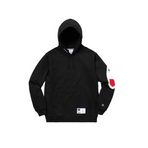 🚨SOLD🚨Supreme Champion black hooded sweatshirt S
